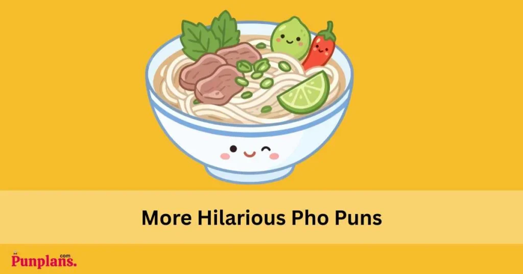 More Hilarious Pho Puns