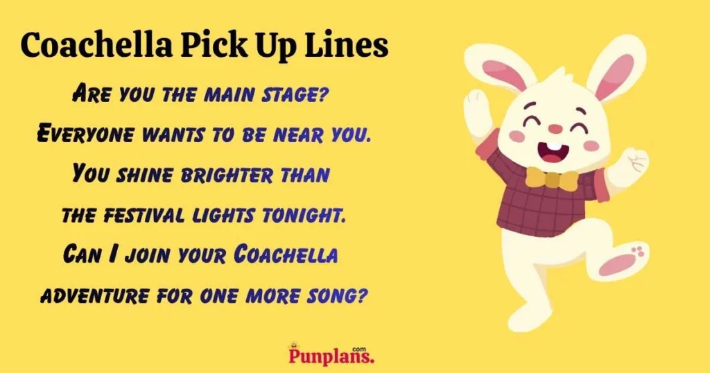 Coachella Pick Up Lines